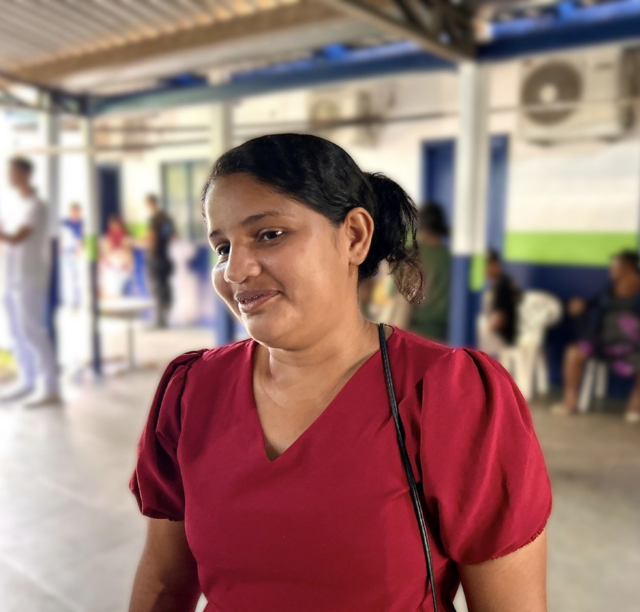 Maria Eliane levou a filha para realizar exame